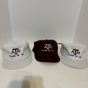Texas A&M Class of ‘64 caps - White and Maroon
